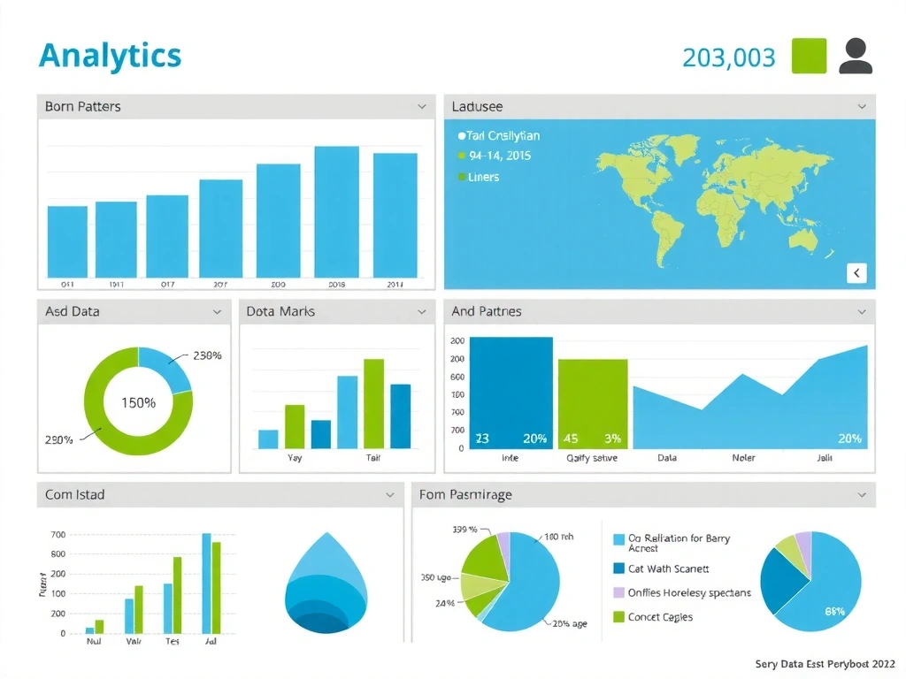Data usage and analytics dashboard illustration